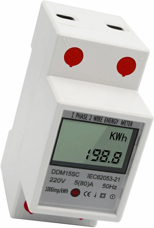 Stromzähler, Energieverbrauchsmonitor, 5–80 A, 220 V, 50 Hz