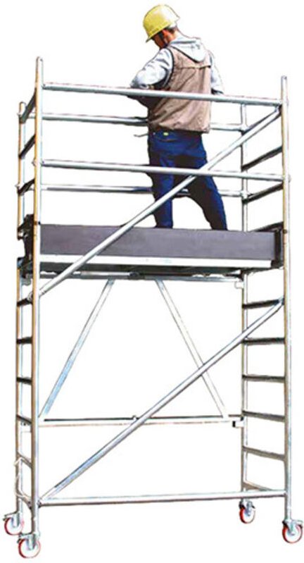 Mobile Stehleiter - Maximale Arbeitshöhe 4.84m - EURXHDP-2