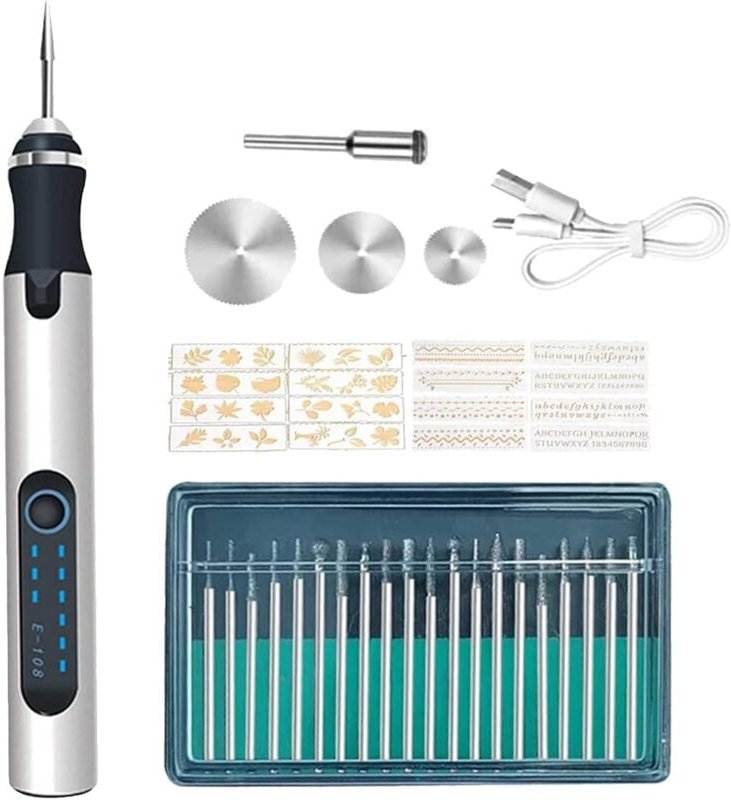 Elektrischer Gravierstift, DIY-Gravierwerkzeug, Multifunktions-Gravierwerkzeuge, Mini-Akku-Gravierstift, Glasgravierer f...