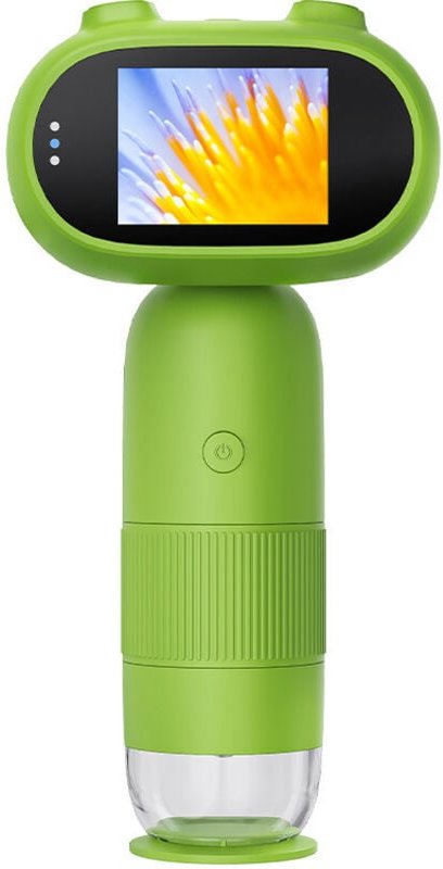 500-1000-fache Vergrößerung, 2-Zoll-Kindermikroskop mit 8 LEDs und Fokussierknopf, tragbares 2-Megapixel-Digitalmikrosko...