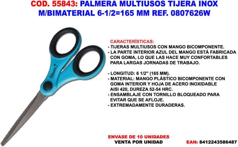 Mehrzweck-Bimetall-Edelstahlschere 2165 mm palmera