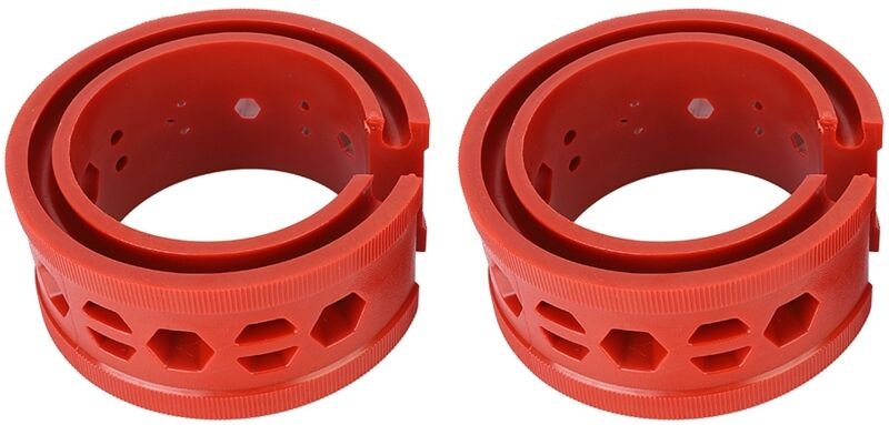 SEBS – Rote Stoßdämpfer für Pkw, 2 Stück/Set, Klebepufferfedern, Kfz-Wartungswerkzeug, Stoßdämpferfedern (A)