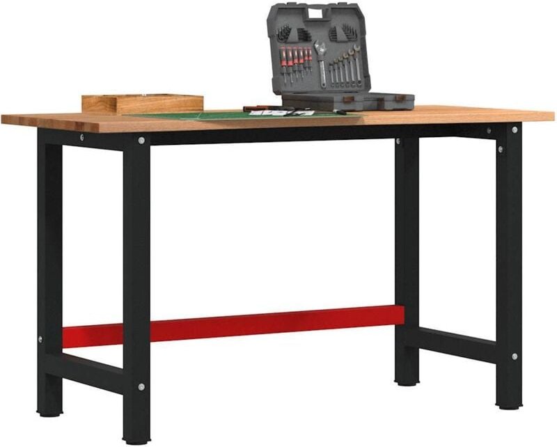 Vidaxl - Werkbank Hellbraun 140x60x81,5 cm Massivholz Eiche 548936