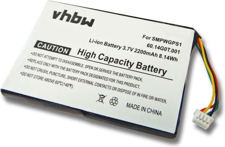 vhbw Akku kompatibel mit Magellan Maestro 4000, 4000T, 4040, 4200, 4050, 4220, 4210, 4250 GPS Navigation Navi (2200 mAh,...