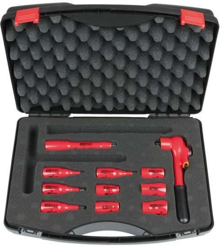 KS Tools 3/8" Steckschlüssel-Satz mit isolierten Werkzeugen, 11-tlg - 117.1887