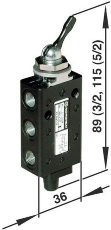 Imi Norgren Mechanischbetätigtes Pneumatik-Ventil 03040302 Gehäusematerial Aluminium 1 St.