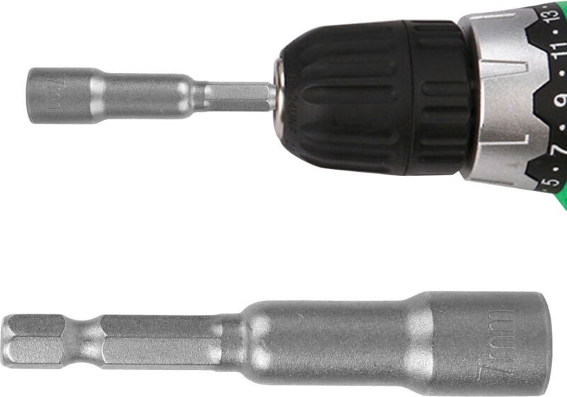 Stück magnetischer Sechskant-Steckschlüssel-Werkzeugstahl-Elektroschraubendreher-Magnetbohrer-Adapter 7 mm