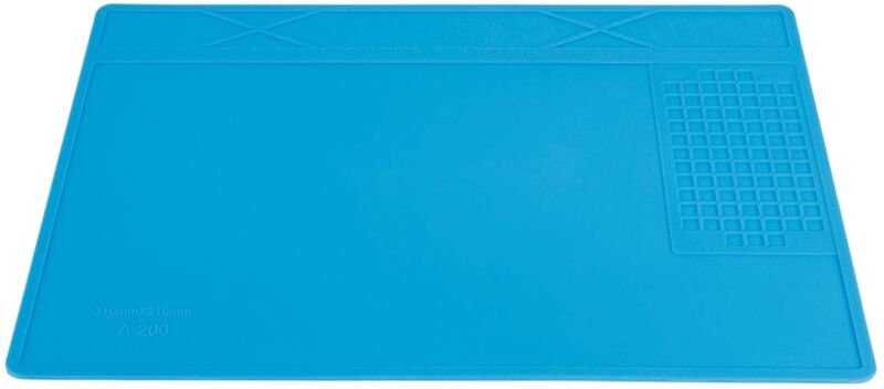 Hitzeisolierungsmatte bis 500 °C, Silikon-Lötmatte, Reparaturmatte, Hitzeschutzmatte für Brandmalerei und Löten