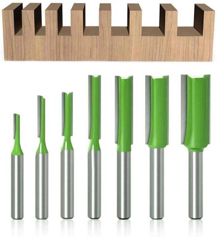 gerade Fräser, 6 mm Schaft – Ein- und Zweischneider – Durchmesser 3–12 mm – Hartmetall – Für Holz