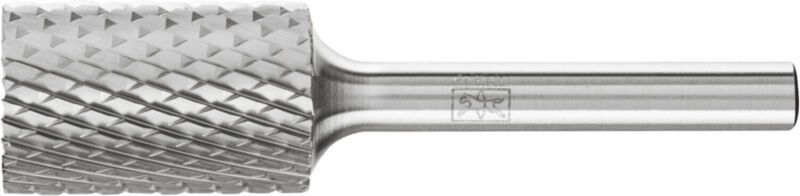 Hartmetall Frässtift Zylinder zyas stirnverzahnt ø 16x25mm Schaft-Ø 6mm Z4 universal mittel fein - Pferd