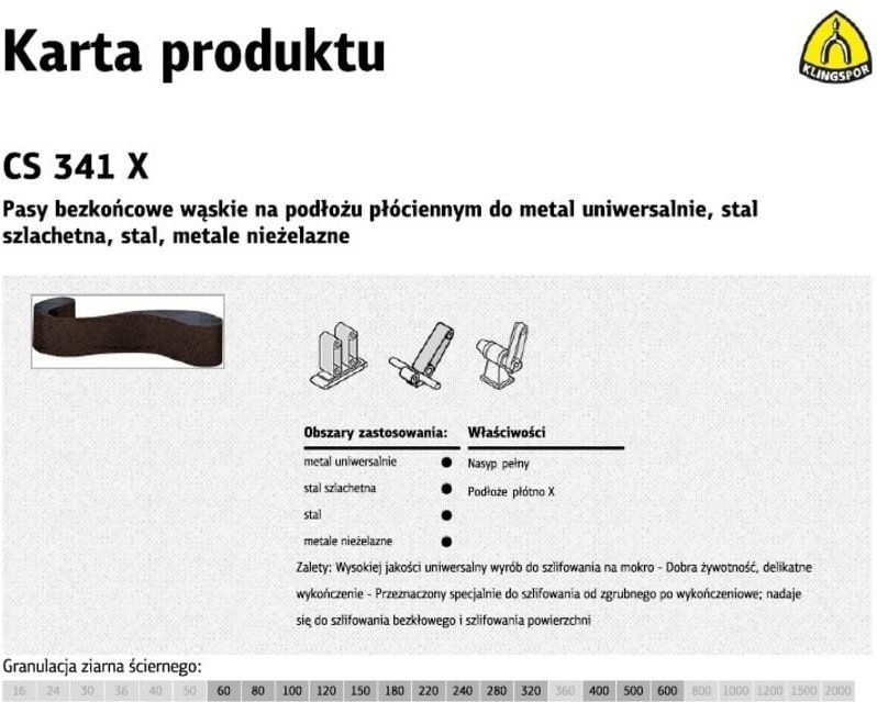 Papel de nahtloses Schleifpapier 50x800 gr. 120 CS341X Klingspor - Sanding de heavy duty, ideal für professionelle Arbei...