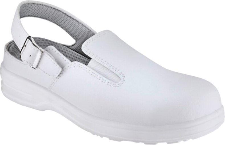 teXXor® SB-E-A-Sicherheitsclogs Bordeaux weiß, SRC, Stahlkappe 601048 Gr.48