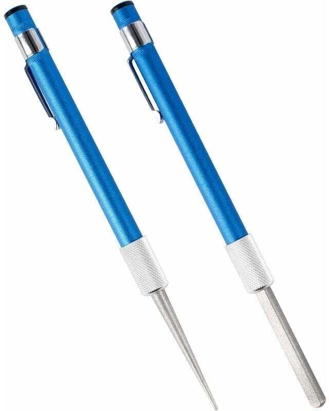 Bolígrafo afilador, 2 piezas de afilador de diamante portátil para cuchillos dentados, cuchillo en forma de U, con diseñ...