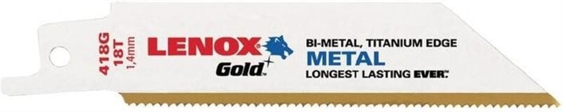Säbelsägeblatt Gold L.102mm B.19mm tpi 18 5 St./Karte Lenox