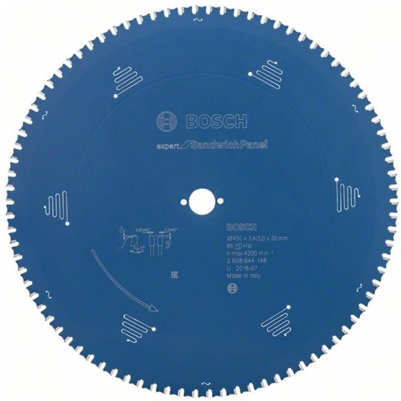 Bosch Kreissägeblatt Expert for Sandwich Panel, 450 x 30 x 3,4 mm, 86