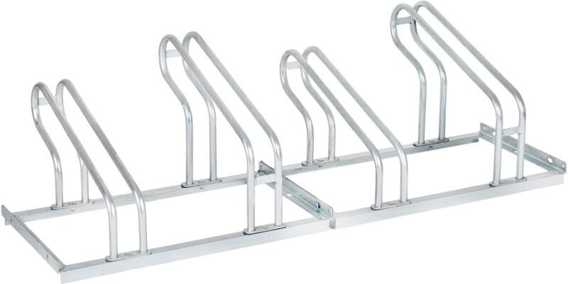 STIER Fahrradständer, für 4 Räder, feuerverzinkte Stahlkonstruktion, Bügelparker, auch für Mountainbikes, zur Reihenverb...