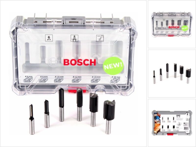 Professional 6 tlg Nutfräser Set 8mm Schaft (2607017466) - Bosch