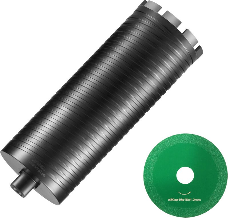 VEVOR Kernbohrer, 101,6 mm Nass-/Trocken-Diamant-Kernbohrer für Ziegel und Blöcke, Betonkernbohrer mit Führungsbohrer un...