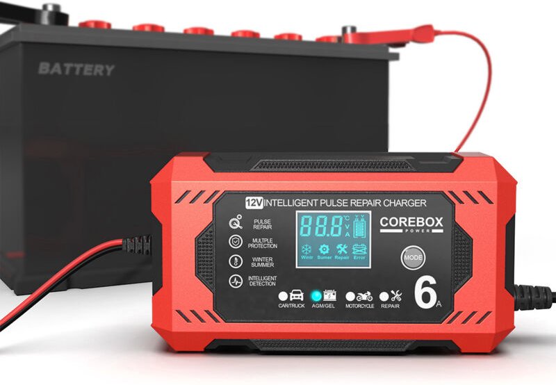Autobatterieladegerät, intelligentes Batterieerhaltungsladegerät 12V 6A mit Temperaturkompensation und Desulfator
