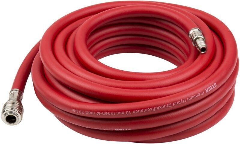 Druckluftschlauch SSDL-10/10, 10 m lang, Innendurchmesser 10 mm, Außendurchmesser 15,5 mm, Arbeitsdruck 20 Bar, kompatib...