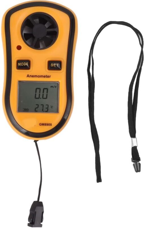Handheld-Digital-Anemometer zur genauen Messung von Windgeschwindigkeit und Temperatur, tragbares Mini-Anemometer für ve...