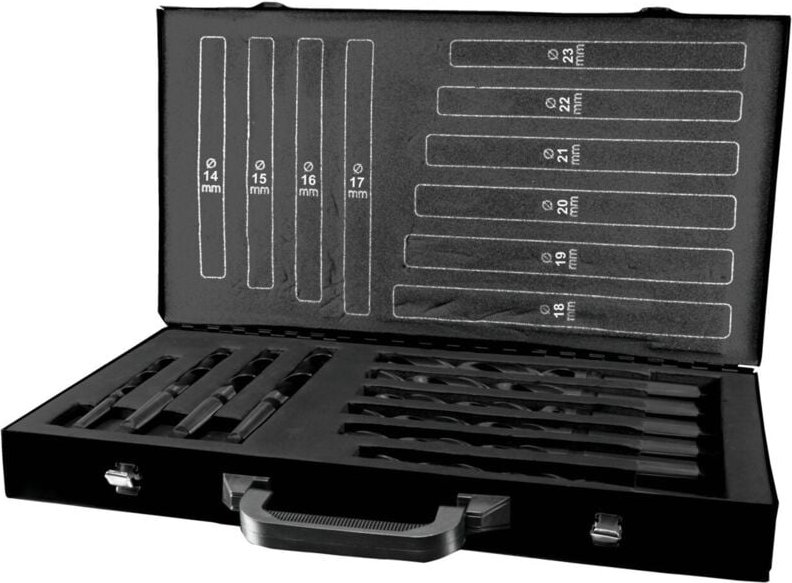 TERRAX by RUKO Spiralbohrer-Satz DIN 345 Typ N, HSS-G - 10 tlg. (Kassette Stahlblech) - A204002