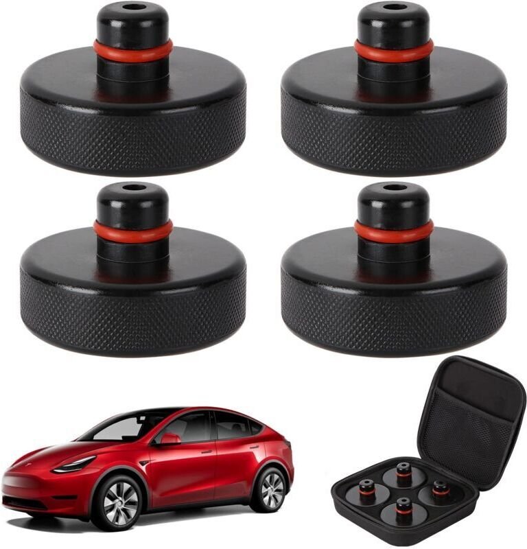 Wagenheberauflage für Tesla Model 3/Y/S/X, Gummi-Wagenheberadapter, Hebewerkzeug, Batterieschutz und Fahrzeugchassisstüt...