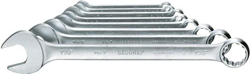 Gedore - 7-08A Ring-Maulschlüssel-Satz 8-teilig UD-Profil 3/8-1'