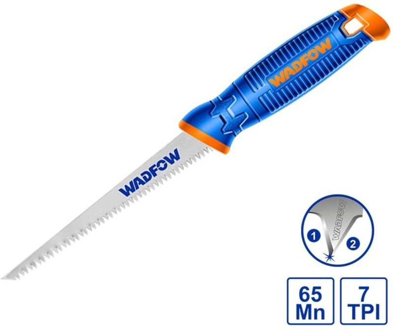 WADFOW 150-mm-Säge, 65Mn-Stahl, 7 TPI, feine Schnitte, farbige Scheide, ergonomisch