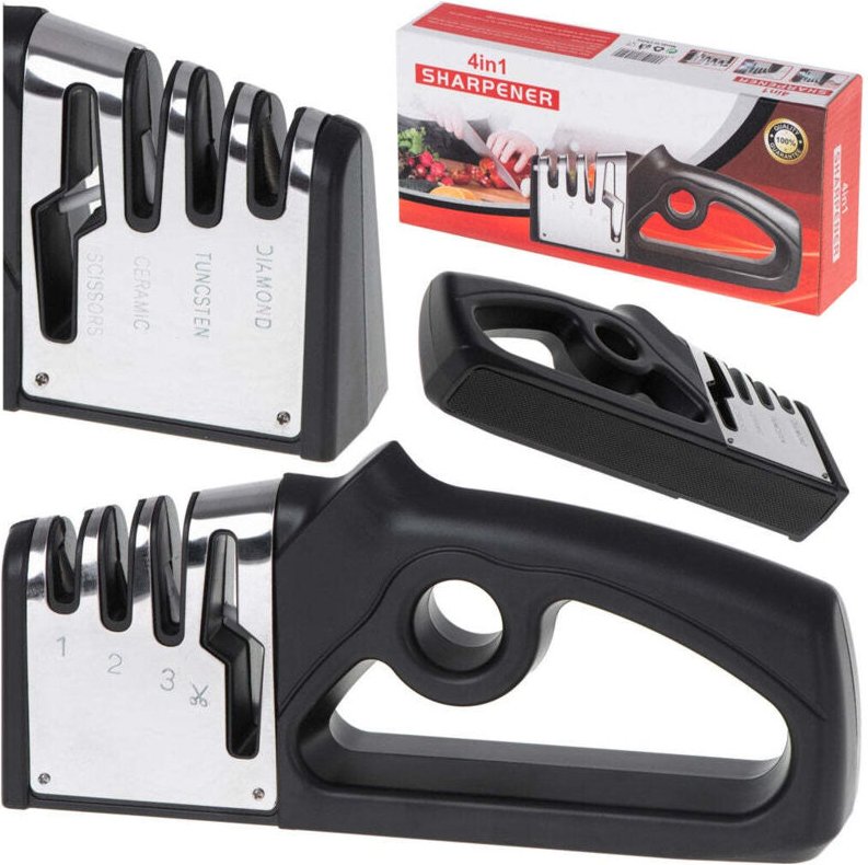 Kuchenmesser und scherenscharfer 4in1