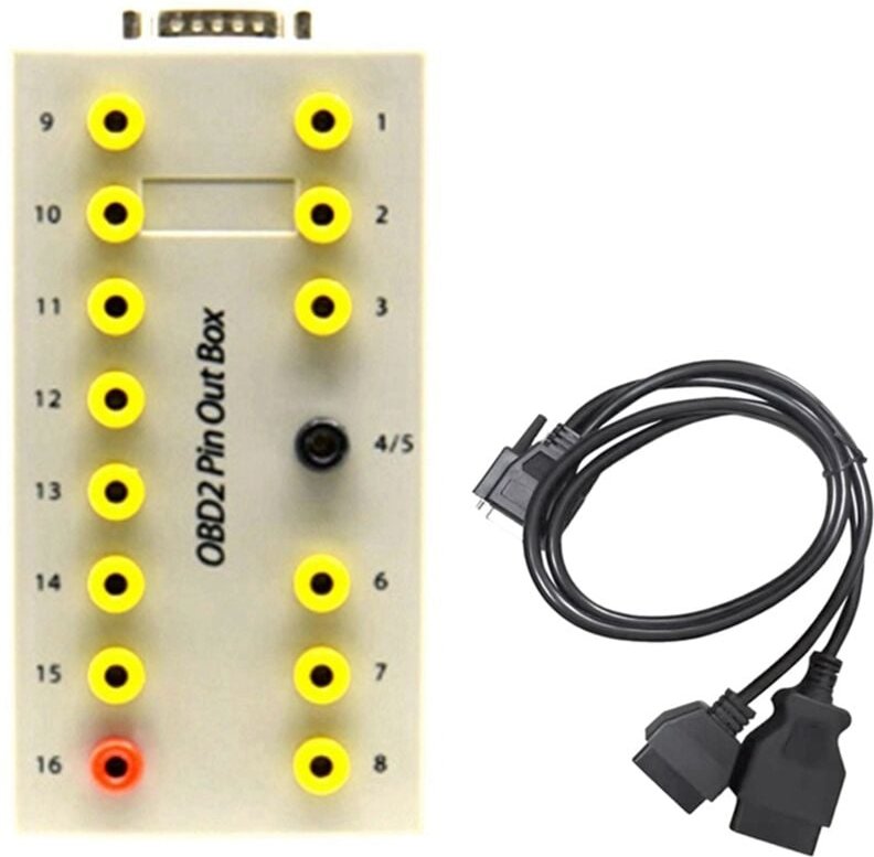 Obdii OBD2 Breakout Box Car Breakout Box Car Protokolldetektor Auto Can Test Box Automotive Connector Detector(B)