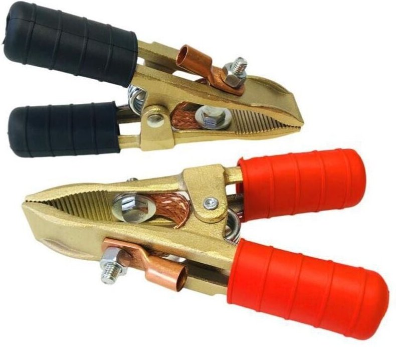 Überbrückungsklemmen aus Messing (+ und -) 400 Ampere – Set mit 2 Klemmen