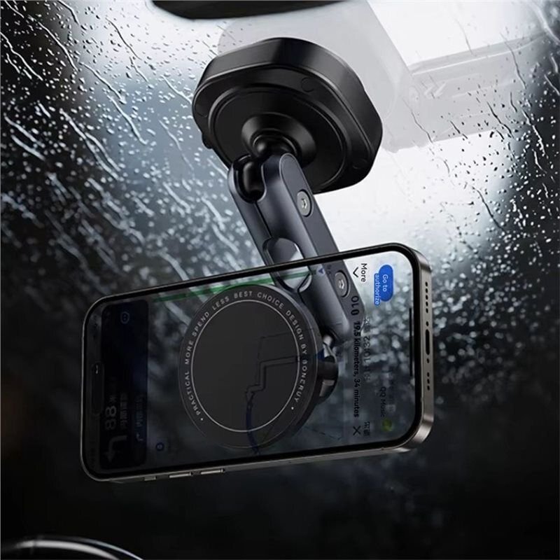 Magnetische Autohalterung mit Saugnapf - 360° Drehbar, Elektrische Saugnapfhalterung, Universell für Autos