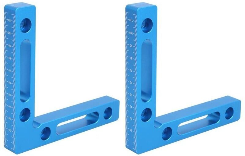 Robuste blaue Winkelklemme, Winkelpositionierer, hochhartes, korrosionsbeständiges Holz, 2-teiliges Set für den Heimgebr...