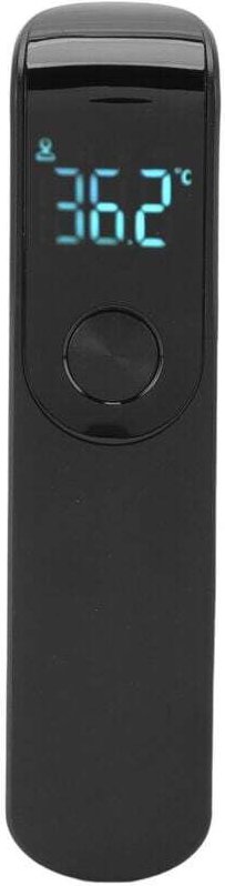 Tragbares, kontaktloses Infrarot-Thermometer, digitales Stirnthermometer für Hotels und Zuhause. Schwarzes Design, schne...