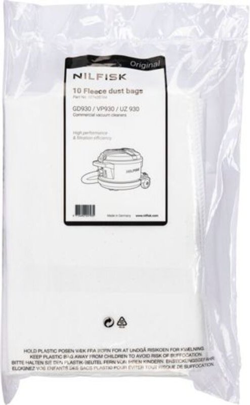 Nilfisk 10x Staubbeutel für VP 930 ECO HEPA