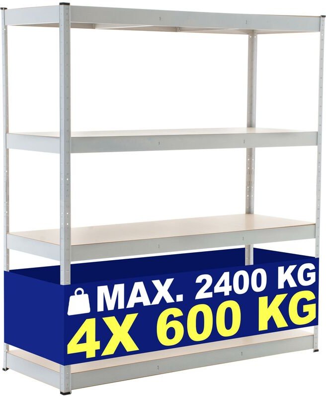 Schwerlastregal 160x60x180 cm weiß