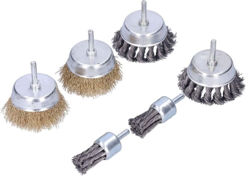 6-teilige rotierende Unkrautbürste, robuster Drahtschneider aus gehärtetem Stahl zur Rostentfernung, Ersatz-Rasenmäher