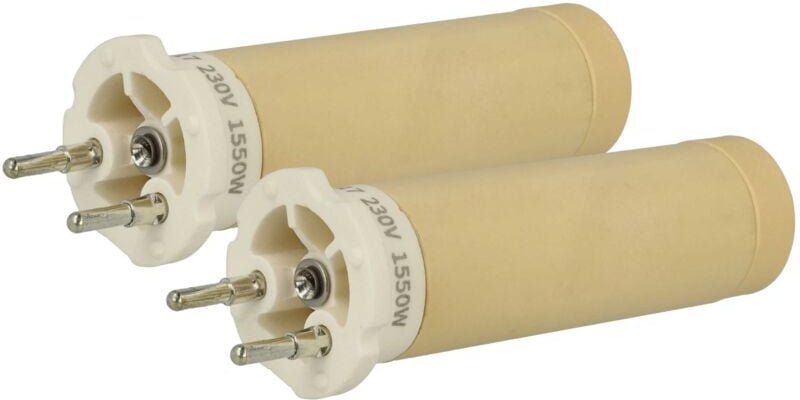 vhbw 2x Heizelement kompatibel mit Leister Igniter BM4 Heißluftschweißpistole - 1550 W, Keramik Heizkern, 2,6 x 9,1 cm