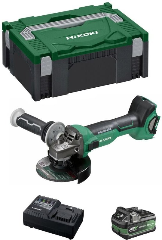 Winkelschleifer HIKOKI G1813DAA1X (1 x 2,5Ah/5,0Ah + UC18YSL3 + Koffer HSC II)