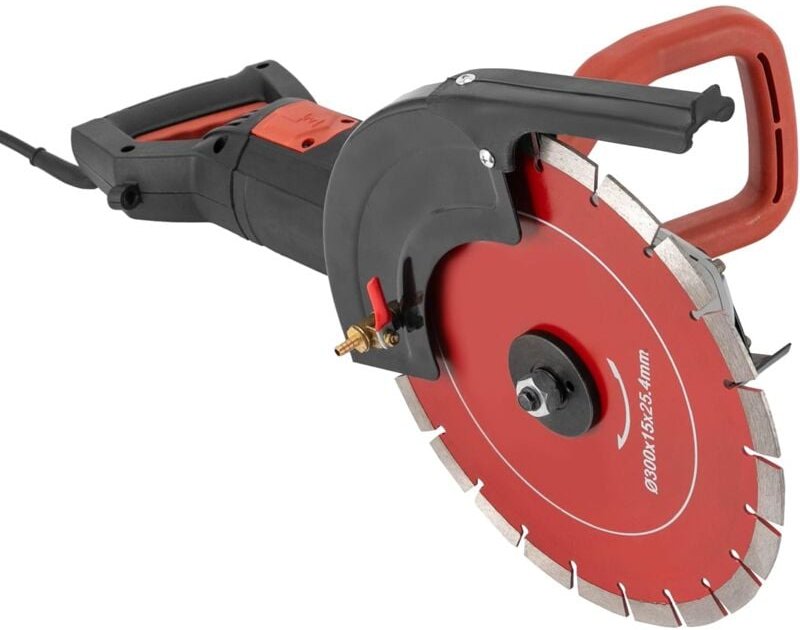 Gojoy - Elektrische Betonsäge, 3000 w, 4300 u / min, betonscheibenmaschine, mit zwei 12-Zoll-originalklingen, Befestigun...