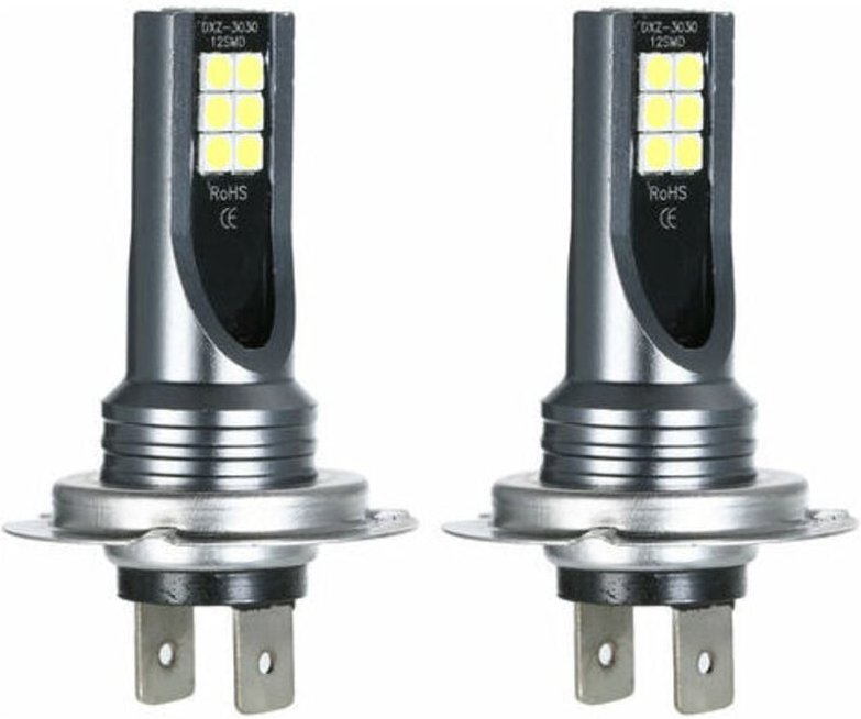 Fari fendinebbia a LED per auto H7, kit lampadine per fari da 200 W, luce di marcia HID bianca 6000 K, decoder per fendi...