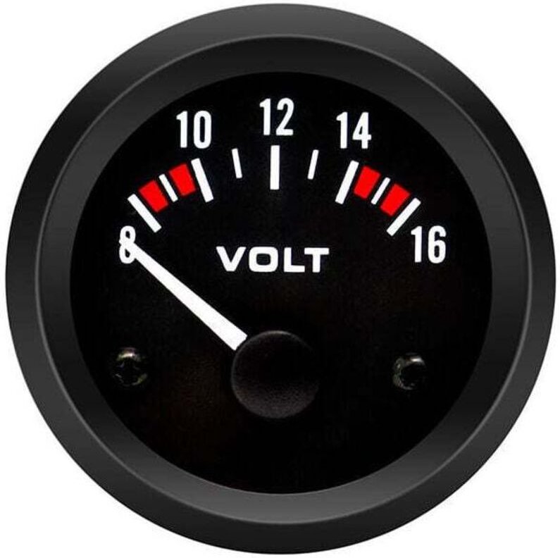 Vtizikl Voltmètre BX100007, jauge de voltmètre 52 mm (8-16 V) pour voiture + voltmètre universel Gorgeri 12 V