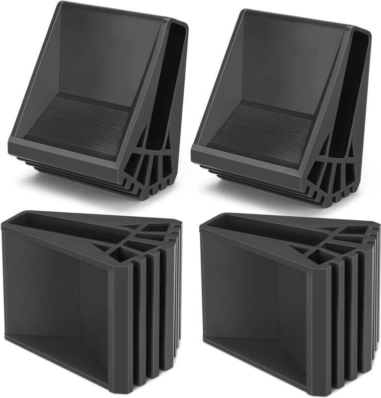 4 Stück rutschfeste Leiter-Sicherheitsfüße, Gummi-Leiterfußschutz für Teleskopleitern (schwarz)