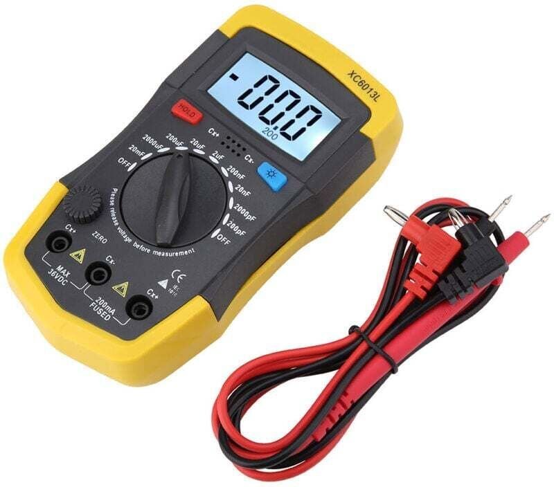 Digitaler Kondensatortester, 0,1 pF-20000 uF LCD-Digitalkondensatortester, mF uF-Kondensatortester, Messgerät, Kondensat...