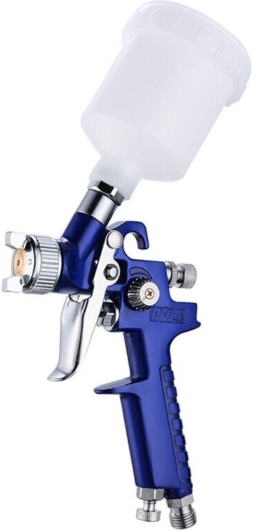 Thumbnail - HVLP-Luftspritzpistole, Schwerkraft-Farbspritzgerät, Edelstahl-Luftpinsel-Set, 1,7-mm-Düse, Auto-Auto-Detaillackierung f...