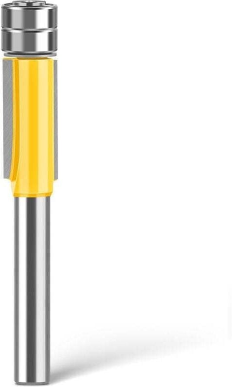 Bündigfräser mit 6 mm Schaft, Nutfräser, Bündigfräser mit doppelter Lagerung am Kopf (Schneiddurchmesser: 9,52 mm)