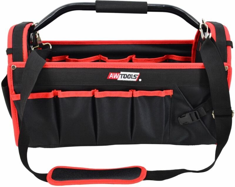 AWTOOLS Werkzeugtasche, offen, 31 Fächer, 48 x 23 x 28 cm