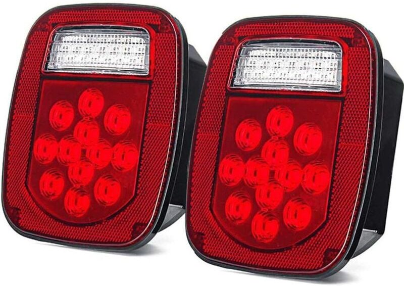 LED-Auto-Stopp-Rücklicht, Warn-Rückfahrleuchte für LKW/Anhänger/Boot für Jeep, 2 Stück
