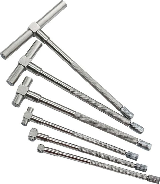 6-teiliges Teleskopmessgerät, Innendurchmesser verstellbar, 8-150 mm, 5/16-6 Zoll